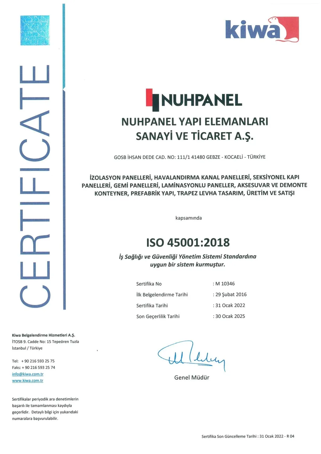 ISO 45001, Occupational health and safety