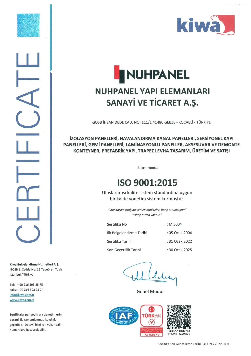 ISO 9001, Quality management system
