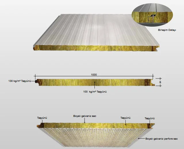 Acoustic Wall Panel - Rock Wool technical drawing